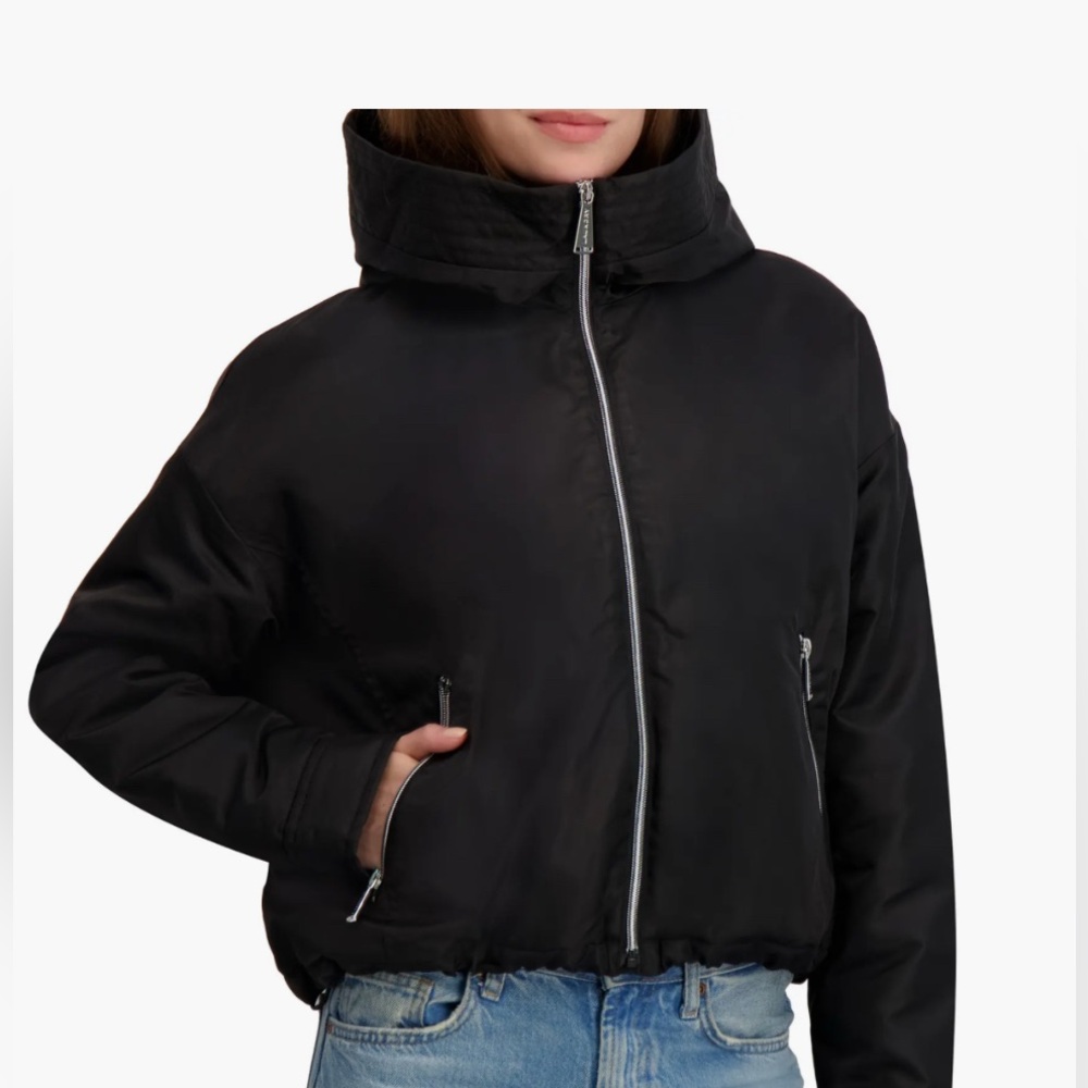 NWT. Laundry By Shelli Segal Black Bomber Jacket